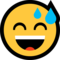 Smiling Face With Open Mouth & Cold Sweat emoji on Microsoft